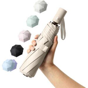 Small UV Protection Travel Umbrella Compact for Rain and Sun UPF 50+